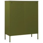 vidaXL Comodă cu sertare, verde măsliniu, 80x35x101,5 cm oțel vidaXL Comodă cu sertare, verde măsliniu, 80x35x101,5 cm oțel