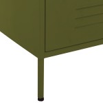 vidaXL Comodă cu sertare, verde măsliniu, 80x35x101,5 cm oțel vidaXL Comodă cu sertare, verde măsliniu, 80x35x101,5 cm oțel