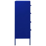 vidaXL Comodă cu sertare, bleumarin, 80x35x101,5 cm, oțel vidaXL Comodă cu sertare, bleumarin, 80x35x101,5 cm, oțel