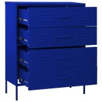 vidaXL Comodă cu sertare, bleumarin, 80x35x101,5 cm, oțel vidaXL Comodă cu sertare, bleumarin, 80x35x101,5 cm, oțel