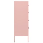 vidaXL Comodă cu sertare, roz, 80x35x101,5 cm, oțel vidaXL Comodă cu sertare, roz, 80x35x101,5 cm, oțel