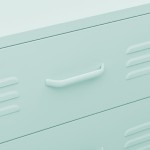 vidaXL Comodă cu sertare, verde mentă, 80x35x101,5 cm, oțel
