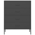 vidaXL Comodă cu sertare, antracit, 80x35x101,5 cm, oțel vidaXL Comodă cu sertare, antracit, 80x35x101,5 cm, oțel