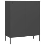 vidaXL Comodă cu sertare, antracit, 80x35x101,5 cm, oțel vidaXL Comodă cu sertare, antracit, 80x35x101,5 cm, oțel