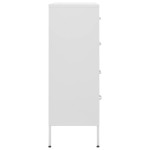 vidaXL Comodă cu sertare, alb, 80x35x101,5 cm, oțel vidaXL Comodă cu sertare, alb, 80x35x101,5 cm, oțel