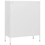 vidaXL Comodă cu sertare, alb, 80x35x101,5 cm, oțel vidaXL Comodă cu sertare, alb, 80x35x101,5 cm, oțel