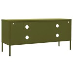 vidaXL Comodă TV, verde măsliniu, 105x35x50 cm, oțel