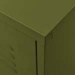 vidaXL Comodă TV, verde măsliniu, 105x35x50 cm, oțel