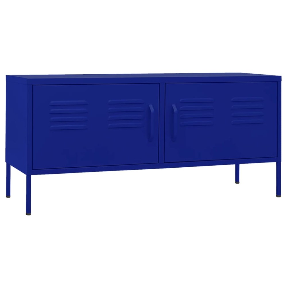 vidaXL Comodă TV, bleumarin, 105x35x50 cm, oțel