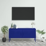 vidaXL Comodă TV, bleumarin, 105x35x50 cm, oțel vidaXL Comodă TV, bleumarin, 105x35x50 cm, oțel