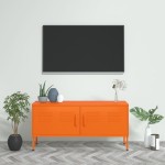 vidaXL Comodă TV, portocaliu, 105x35x50 cm, oțel vidaXL Comodă TV, portocaliu, 105x35x50 cm, oțel