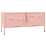 vidaXL Comodă TV, roz, 105x35x50 cm, oțel vidaXL Comodă TV, roz, 105x35x50 cm, oțel