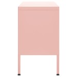 vidaXL Comodă TV, roz, 105x35x50 cm, oțel vidaXL Comodă TV, roz, 105x35x50 cm, oțel