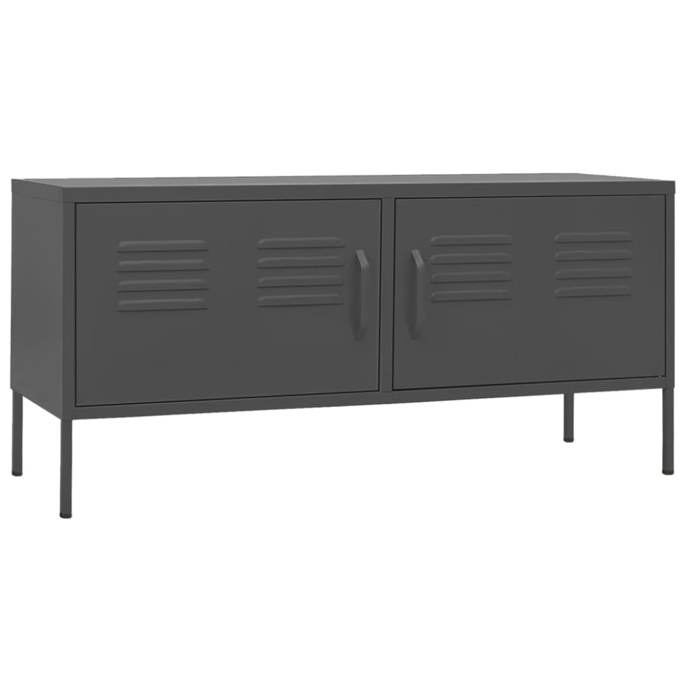vidaXL Comodă TV, antracit, 105x35x50 cm, oțel