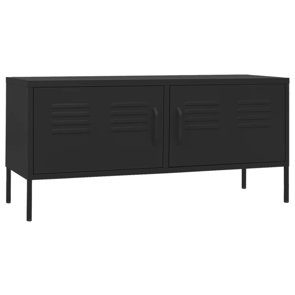 vidaXL Comodă TV, negru, 105x35x50 cm, oțel