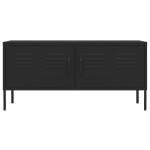 vidaXL Comodă TV, negru, 105x35x50 cm, oțel