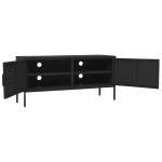 vidaXL Comodă TV, negru, 105x35x50 cm, oțel