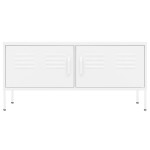 vidaXL Comodă TV, alb, 105x35x50 cm, oțel vidaXL Comodă TV, alb, 105x35x50 cm, oțel