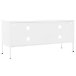 vidaXL Comodă TV, alb, 105x35x50 cm, oțel vidaXL Comodă TV, alb, 105x35x50 cm, oțel