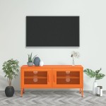 vidaXL Comodă TV, portocaliu, 105x35x50 cm, oțel vidaXL Comodă TV, portocaliu, 105x35x50 cm, oțel