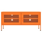 vidaXL Comodă TV, portocaliu, 105x35x50 cm, oțel vidaXL Comodă TV, portocaliu, 105x35x50 cm, oțel