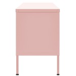 vidaXL Comodă TV, roz, 105x35x50 cm, oțel vidaXL Comodă TV, roz, 105x35x50 cm, oțel