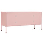 vidaXL Comodă TV, roz, 105x35x50 cm, oțel vidaXL Comodă TV, roz, 105x35x50 cm, oțel