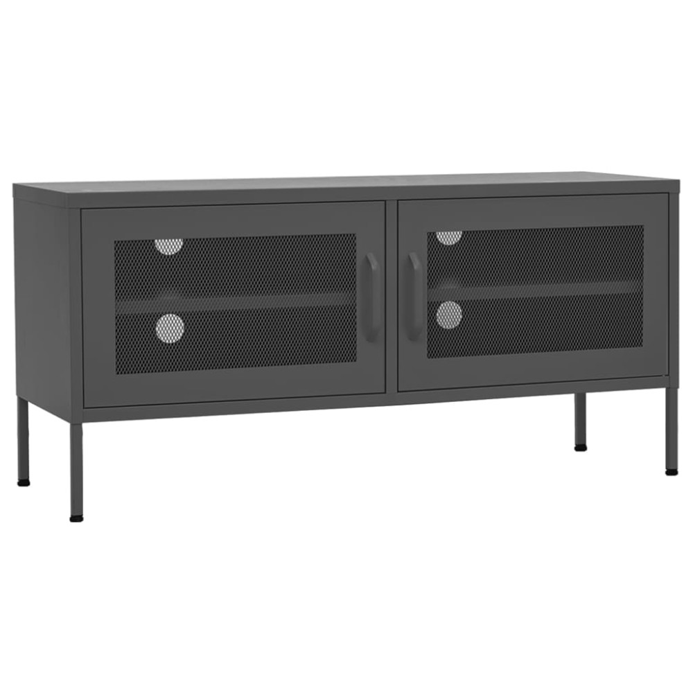 vidaXL Comodă TV, antracit, 105x35x50 cm, oțel