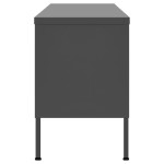 vidaXL Comodă TV, antracit, 105x35x50 cm, oțel vidaXL Comodă TV, antracit, 105x35x50 cm, oțel