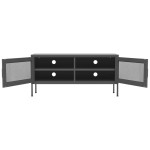 vidaXL Comodă TV, antracit, 105x35x50 cm, oțel vidaXL Comodă TV, antracit, 105x35x50 cm, oțel
