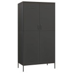 vidaXL Șifonier, antracit, 90x50x180 cm oțel vidaXL Șifonier, antracit, 90x50x180 cm oțel