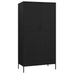 vidaXL Șifonier, negru, 90x50x180 cm oțel vidaXL Șifonier, negru, 90x50x180 cm oțel