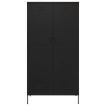 vidaXL Șifonier, negru, 90x50x180 cm oțel vidaXL Șifonier, negru, 90x50x180 cm oțel