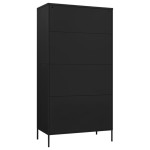 vidaXL Șifonier, negru, 90x50x180 cm oțel vidaXL Șifonier, negru, 90x50x180 cm oțel