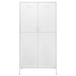 vidaXL Șifonier, alb, 90x50x180 cm oțel vidaXL Șifonier, alb, 90x50x180 cm oțel