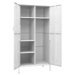 vidaXL Șifonier, alb, 90x50x180 cm oțel vidaXL Șifonier, alb, 90x50x180 cm oțel