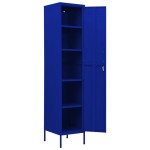 vidaXL Dulap de vestiar, bleumarin, 35x46x180 cm, oțel