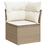 Set canapea grădină vidaXL 12 piese cu perne Bej Ratan Poli Acacia Set canapea grădină vidaXL 12 piese cu perne Bej Ratan Poli Acacia