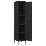 vidaXL Dulap vestiar, negru, 35x46x180 cm, oțel