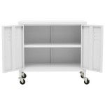 vidaXL Dulap de depozitare, alb, 60x35x56 cm, oțel vidaXL Dulap de depozitare, alb, 60x35x56 cm, oțel