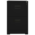 vidaXL Fișet, negru, 46x62x72,5 cm, oțel vidaXL Fișet, negru, 46x62x72,5 cm, oțel