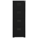 vidaXL Fișet, negru, 46x62x133 cm, oțel vidaXL Fișet, negru, 46x62x133 cm, oțel