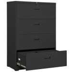 vidaXL Fișet, antracit, 90x46x134 cm, oțel vidaXL Fișet, antracit, 90x46x134 cm, oțel