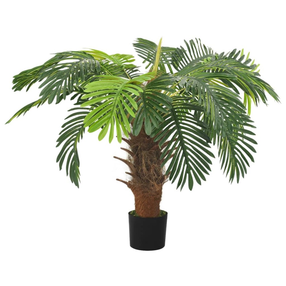 vidaXL Plantă artificială palmier cycas cu ghiveci, verde, 90 cm