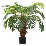 vidaXL Plantă artificială palmier cycas cu ghiveci, verde, 90 cm vidaXL Plantă artificială palmier cycas cu ghiveci, verde, 90 cm