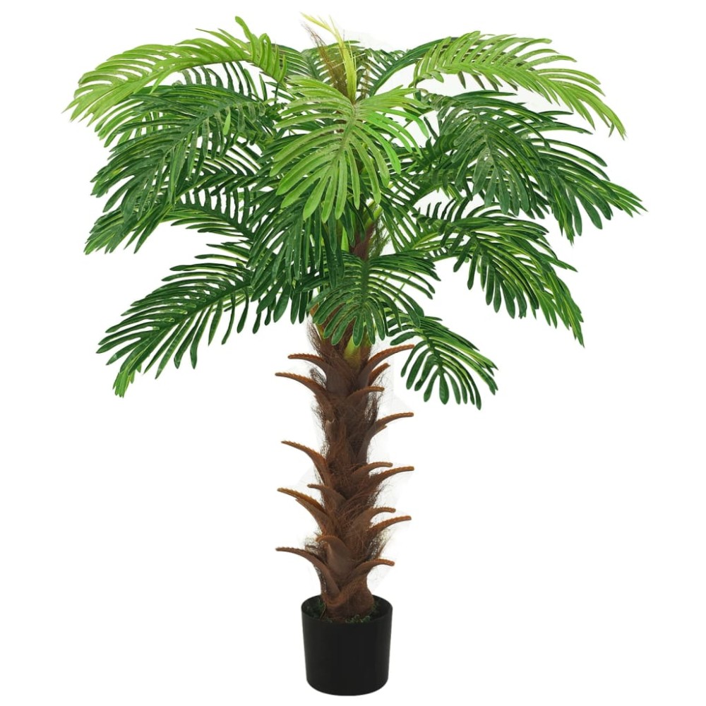 vidaXL Palmier cycas artificial cu ghiveci, verde, 140 cm