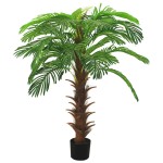 vidaXL Palmier cycas artificial cu ghiveci, verde, 140 cm vidaXL Palmier cycas artificial cu ghiveci, verde, 140 cm