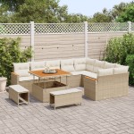 vidaXL Set de canapele pentru grădină cu pernă 12 pcs Bej Rattan poli vidaXL Set de canapele pentru grădină cu pernă 12 pcs Bej Rattan poli