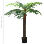 vidaXL Plantă artificială palmier phoenix cu ghiveci, verde, 190 cm vidaXL Plantă artificială palmier phoenix cu ghiveci, verde, 190 cm