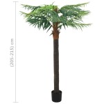 vidaXL Plantă artificială palmier phoenix cu ghiveci, verde, 215 cm vidaXL Plantă artificială palmier phoenix cu ghiveci, verde, 215 cm
